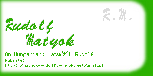 rudolf matyok business card